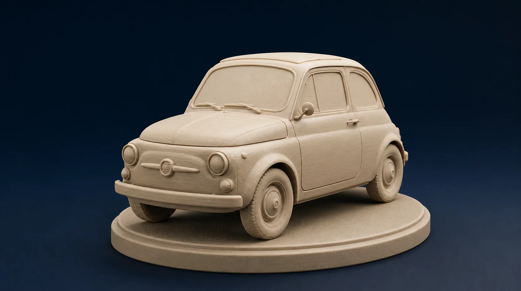 3D model preview generated from an uploaded image, shown in solid and wireframe views
